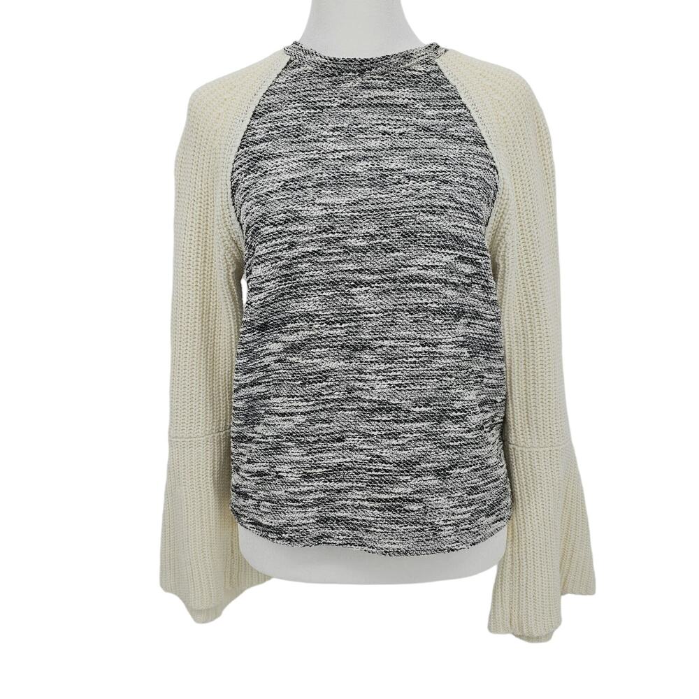 Anthropologie Dolan Woman's size XS Bell Sleeve Raglan Knit Multimedia Sweater
